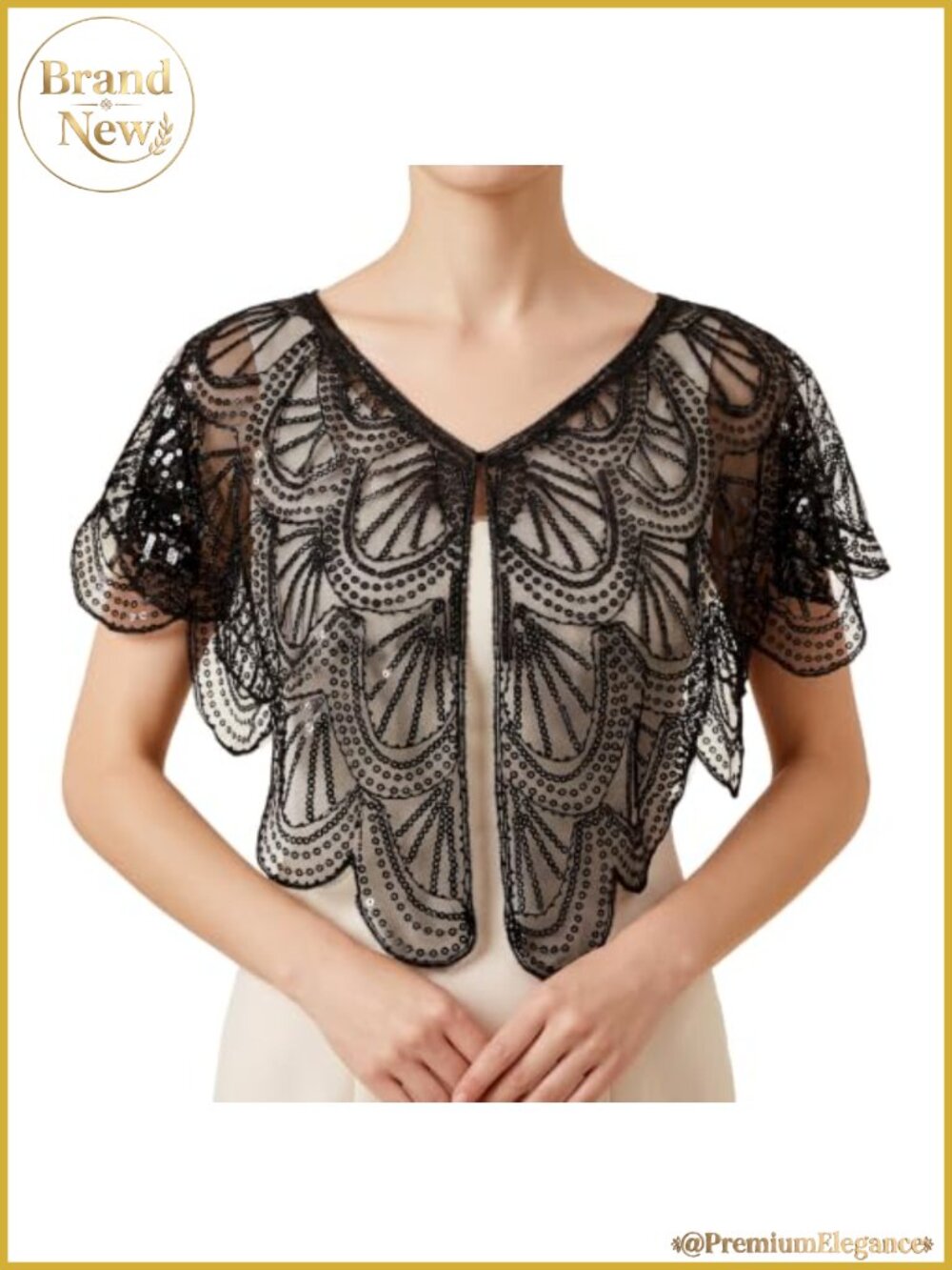 Sequin Beaded Shawl Wrap for Women Evening Formal Party